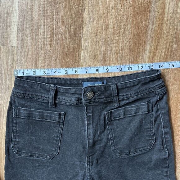 ModCloth‎ Black Mariner Flare Jeans Womens 4 Black High Waisted *flaw - Picture 7 of 11